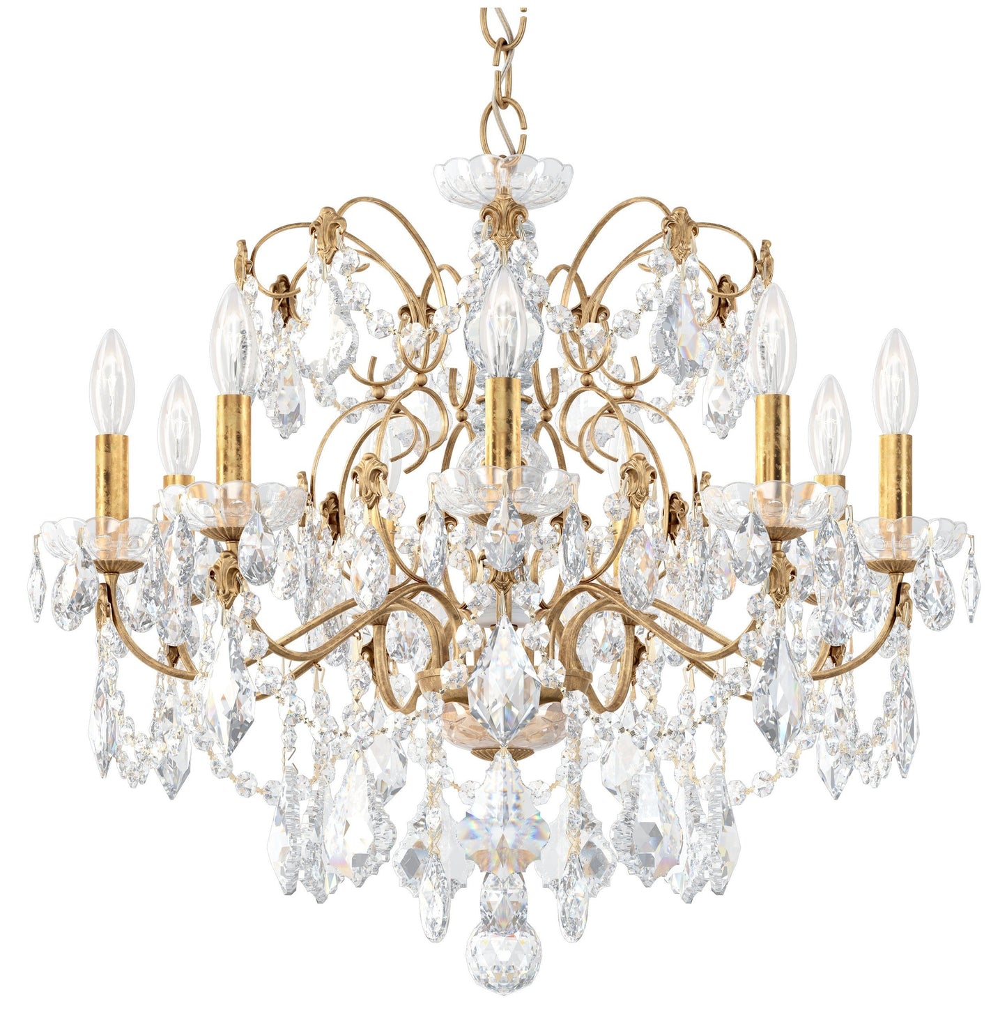 Heritage-Crystal French-Gold Chandelier - 9 Light
