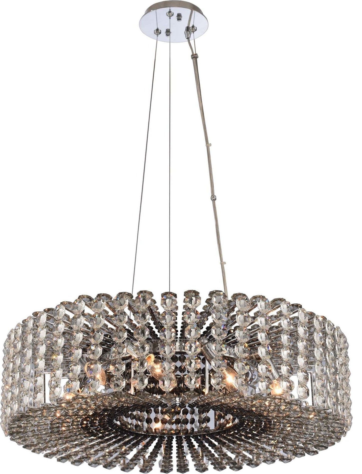Anello Smoke-to-Clear Gradient Crystal Ring Chandelier