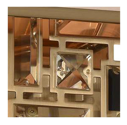 Apollo Brushed Champagne Gold Crystal Rod Chandelier
