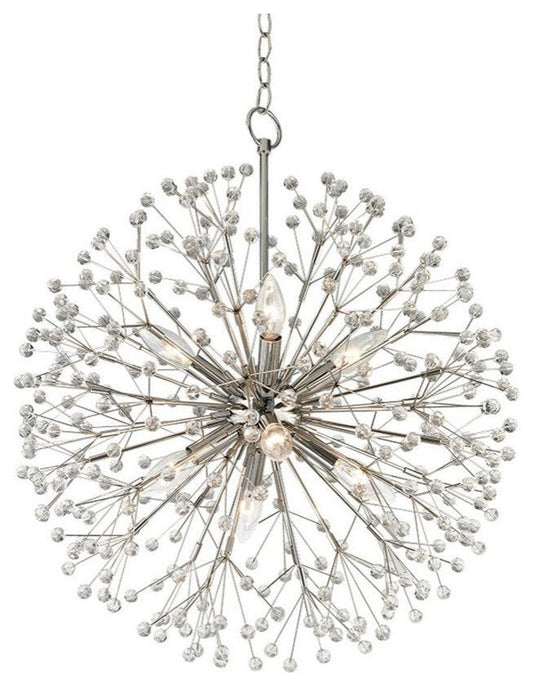 Mid-Century Sputnik-Style Crystal Chandelier