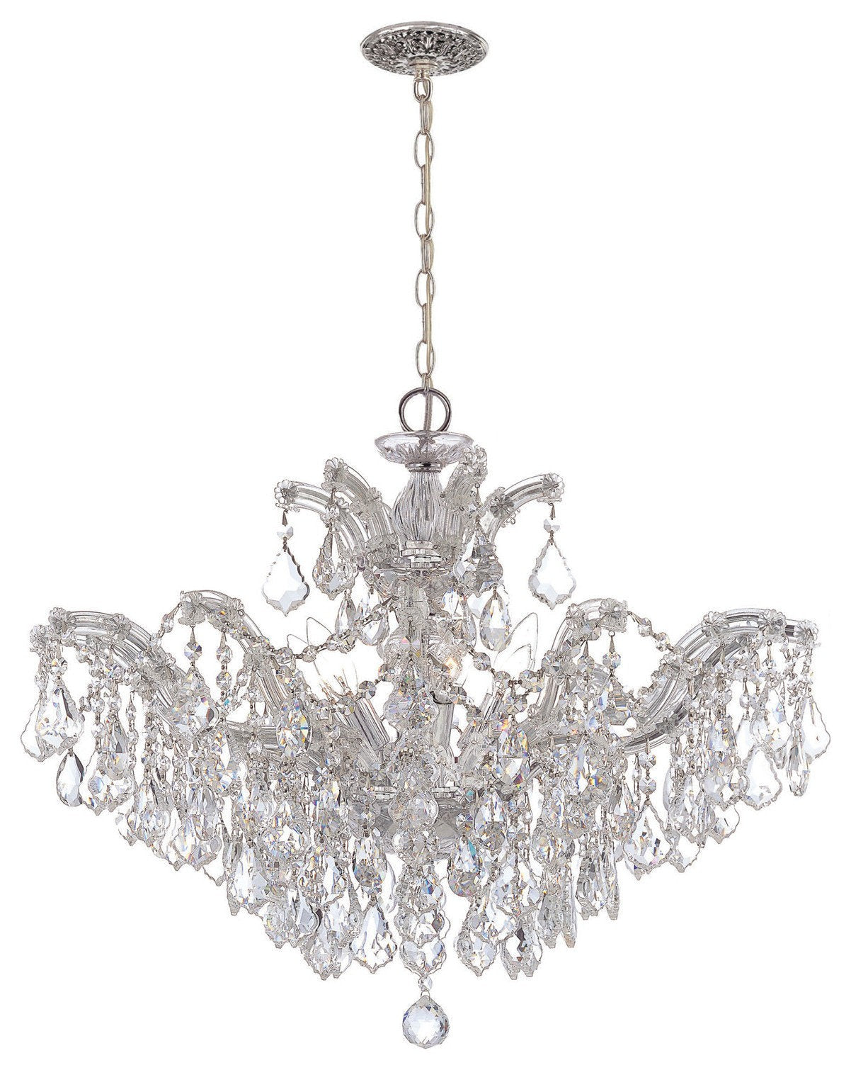 Polished-Chrome Victorian Chandelier