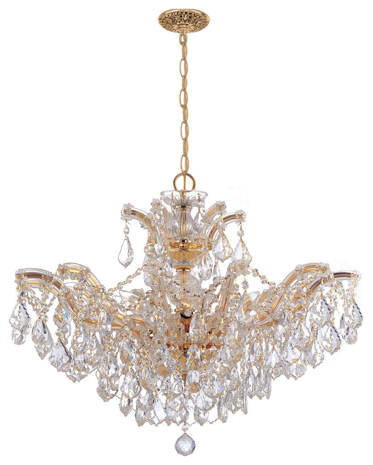 Polished-Chrome Victorian Chandelier