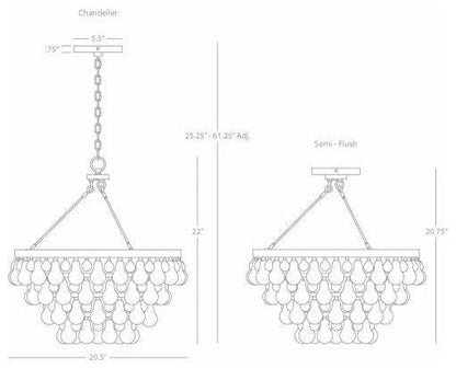 Robert Abbey Deep Patina Bronze 4-Light Chandelier