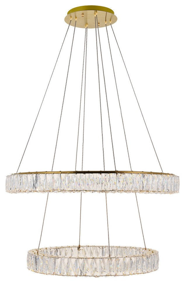 Royal-Cut LED Oblong Crystal Chandelier