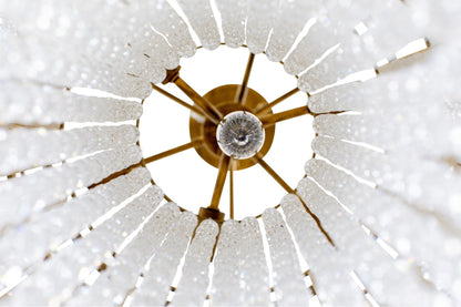 Spanish Moss Wood & Steel 7-Light Chandelier (Compact)