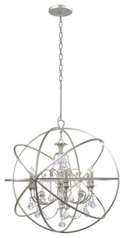 Sphere & Crystal Contemporary Chandelier