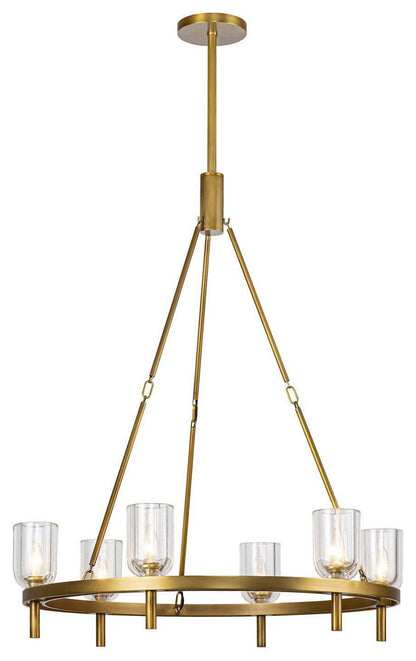 Transitional Alabaster Bowl Chandelier